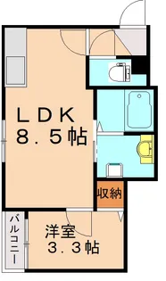 (仮称)Crecia楠木【201号室】の間取り