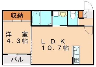 BRAVE BASE 遠賀 North【105号室】の間取り