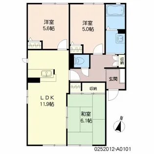 トレ アマーレ【101号室】の間取り
