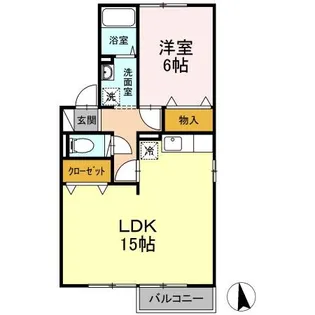 グランドゥール本城【201号室】の間取り