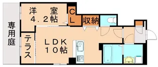 ボンシャンス楠木【1階】の間取り