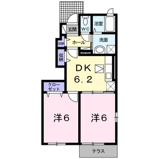 グラースシャルマン【1階】の間取り