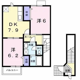 ガーデンハイム今古賀【2階】の間取り