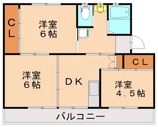 ビレッジハウス水巻【2-506号室】の間取り