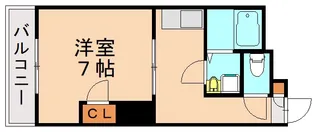 キャッスル折尾【202号室】の間取り