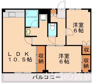 ビレッジハウス則松【4-305号室】の間取り