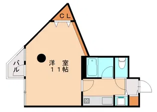 ダイナコートヒルズ折尾【315号室】の間取り