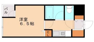 ダイナコートヒルズ折尾【107号室】の間取り
