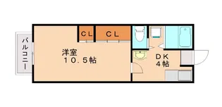 コーポ林【201号室】の間取り