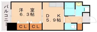 グランドツイン黒崎【9階】の間取り