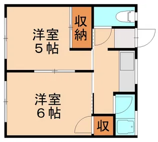 ウッドビレッジ【202号室】の間取り