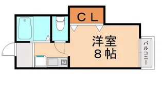 ペリーラ折尾【201号室】の間取り