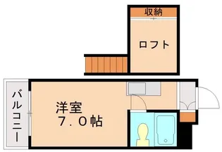 シャルム千代ヶ崎【206号室】の間取り