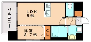 ブランシエスタ千早RJR【3階】の間取り