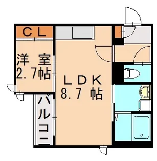 福岡県福岡市東区塩浜1丁目【アパート】の間取り