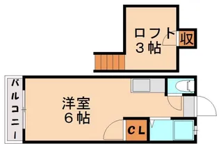 福岡県福岡市東区千早2丁目【アパート】の間取り