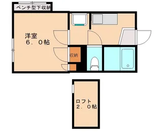 福岡県福岡市東区香椎1丁目【アパート】の間取り