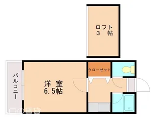 ホットライン唐原【102号室】の間取り