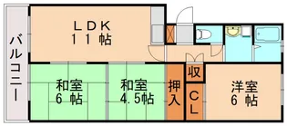 レジデンス白浜【1階】の間取り