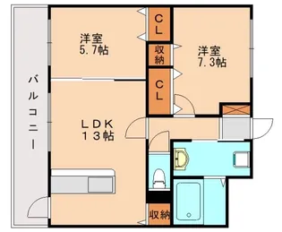 オリジン【502号室】の間取り