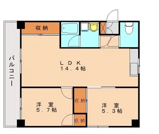福岡県福岡市東区若宮5丁目【アパート】の間取り