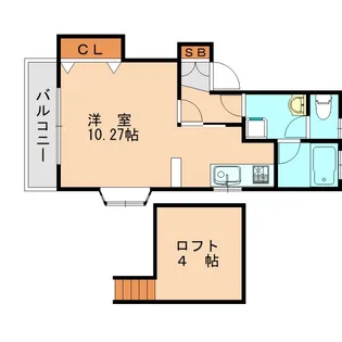 メゾン・サンティナB【1階】の間取り