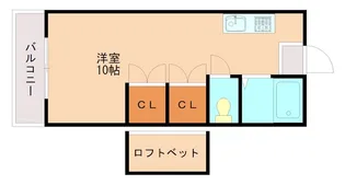 アビタシオン香椎【102号室】の間取り