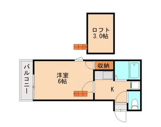 ラフィーネ香椎参道A棟【202号室】の間取り