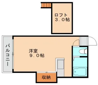 サンハイツ若宮【202号室】の間取り
