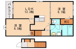 ヴィラ・ソレイユⅡ【2階】の間取り
