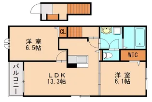 ヴィラ・ソレイユⅡ【2階】の間取り