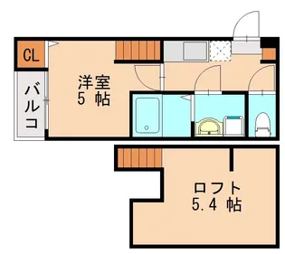 ルーナ香椎【1階】の間取り