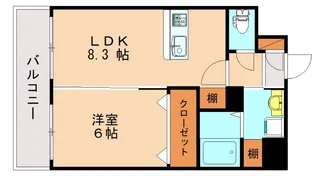 ランドマーク香椎駅前 【5階】の間取り