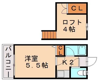 プレジュール唐原【203号室】の間取り
