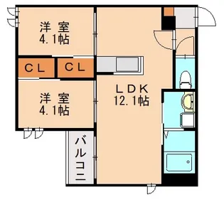 REGALEST FAM千早【2階】の間取り