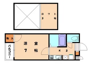 福岡県福岡市東区香椎駅東3丁目【アパート】の間取り