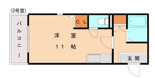 ジュネス和白丘【203号室】の間取り