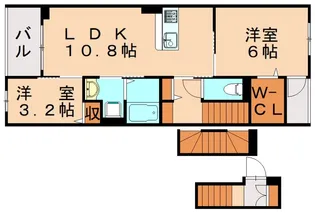 福岡県福岡市東区和白東1丁目【アパート】の間取り