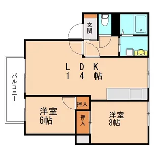 ヴィラコリーナ【203号室】の間取り