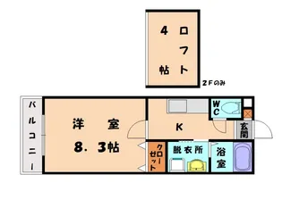 福岡県福岡市東区三苫2丁目【アパート】の間取り