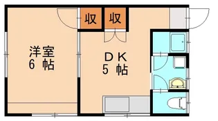 香住コーポ【D号室】の間取り
