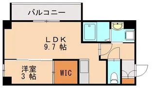 CHIHAYAFULL千早【204号室】の間取り