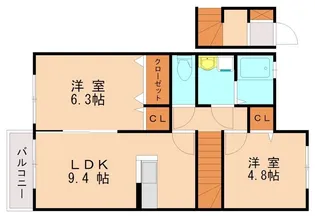 エルメゾン余語【2階】の間取り
