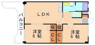 草場ハイツ【302号室】の間取り