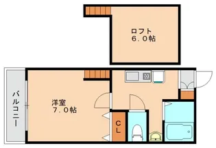 サクシード下原【203号室】の間取り