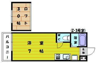 ルート新宮駅前D【202号室】の間取り