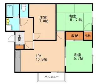 西浜コーポ【202号室】の間取り