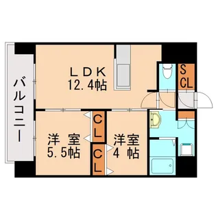 ブランシエスタ千早RJR【10階】の間取り