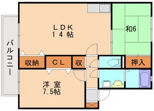 フローラル香椎【205号室】の間取り