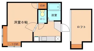 エムビル香椎参道B棟【102号室】の間取り